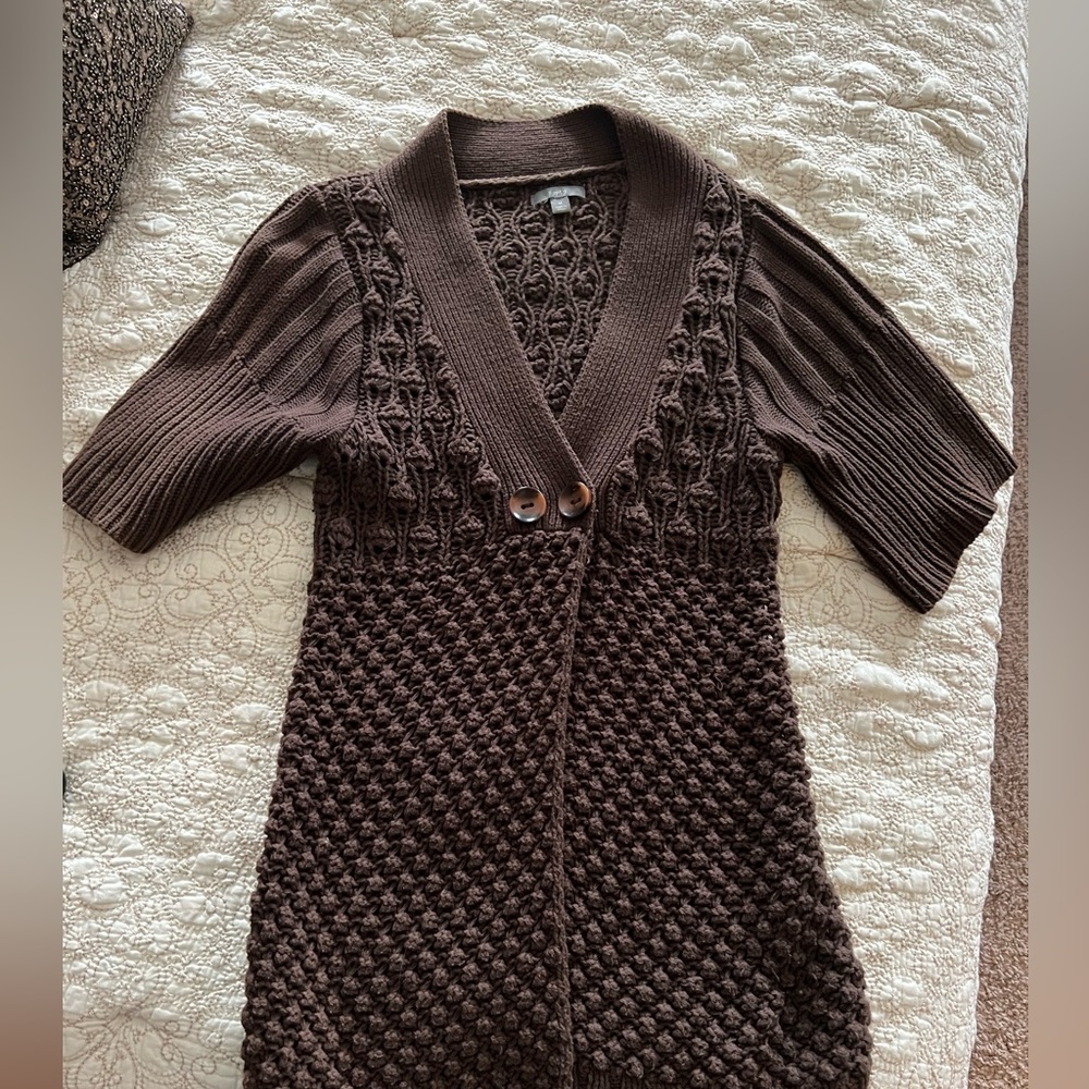 Stylish Brown Knit Sweater